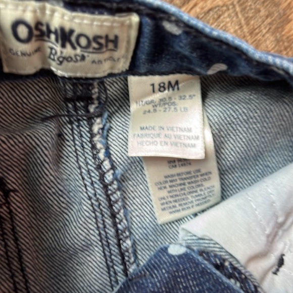 OshKosh B'gosh Blue Denim Skirt with White Dots - Picture 2 of 2